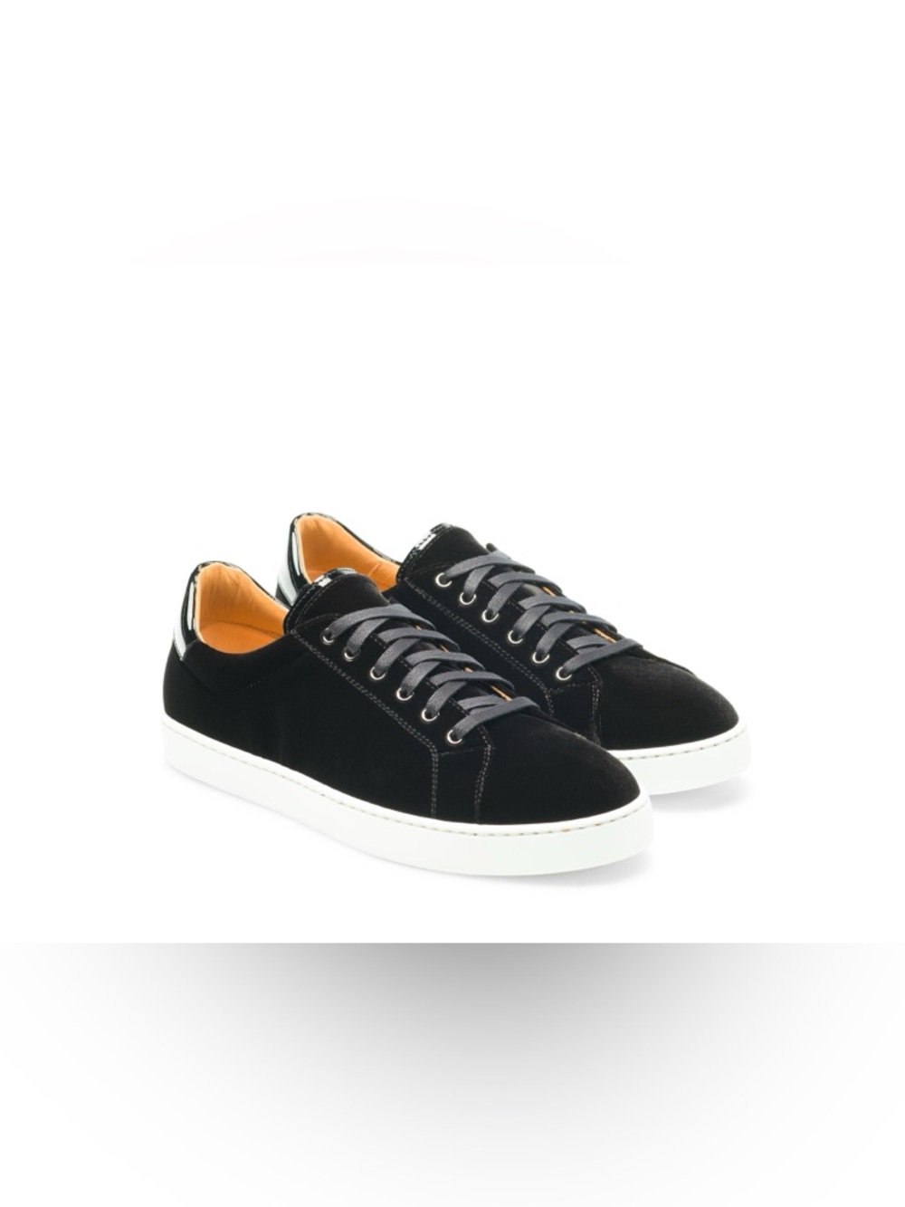 Men's Magnanni Black Velvet Low-Top Sneakers